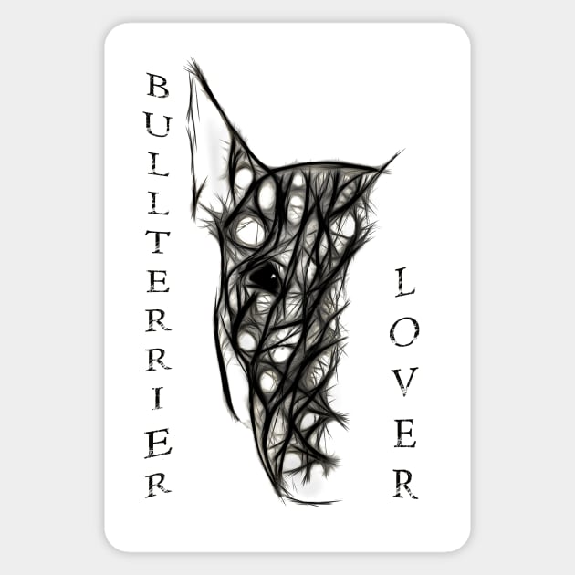 Fractal Bull Terrier Lover Sticker by SKornackiArt